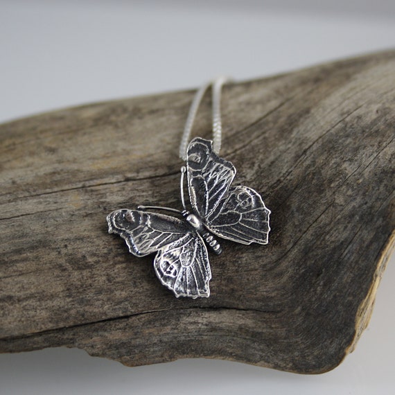 Solid Beat 「butterfly pendant」 silver925 925 Sterling Silver Butterfly Pendant Necklace, Artisan Made