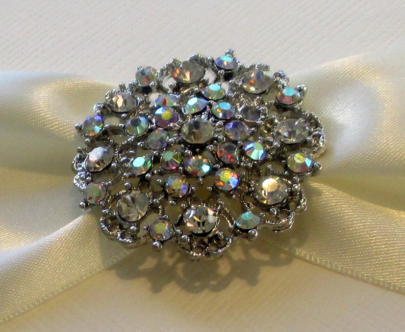 Glittering Diamante Brooch Decorated Gift Box. Bespoke. Various Colour Options. image 3