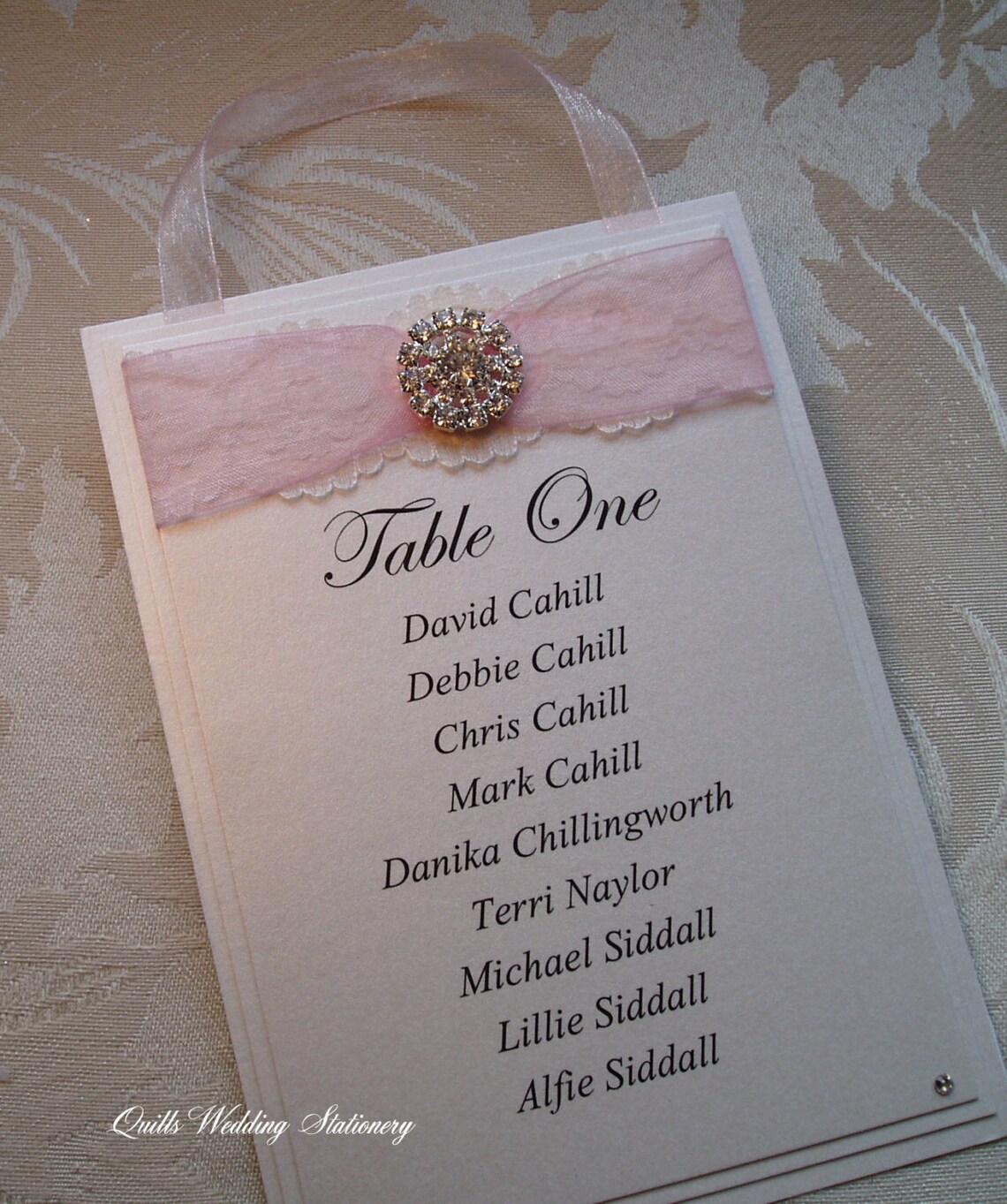 Table Plan Cards. Seating Plan Cards. Diamante Wedding Seating Etsy