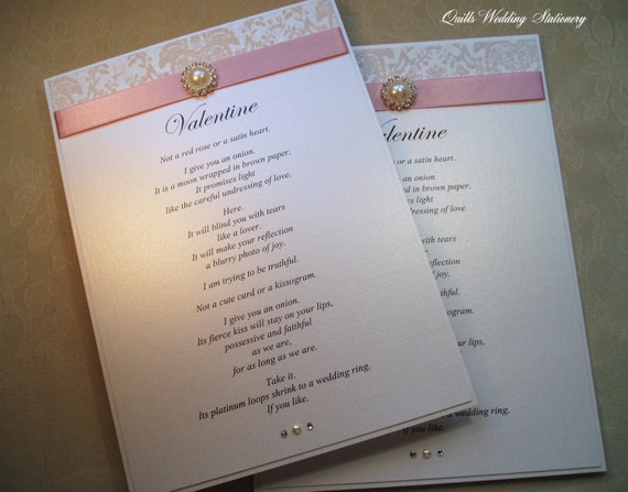 Wedding Ceremony Readings Card Wedding Vow Cards Wedding Etsy