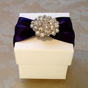 DIY Favour Box Kit. Dazzling Diamante Cluster Decorated Wedding Favour Kit. Bespoke. Various Colour Options. image 5