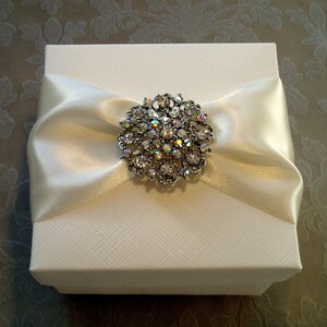 Glittering Diamante Brooch Decorated Gift Box. Bespoke. Various Colour Options. image 5