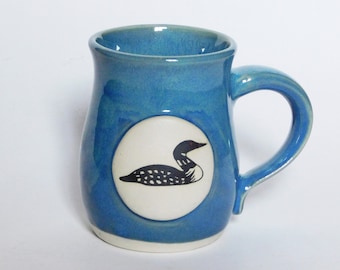 Loon Blue Stoneware Mug