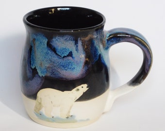 Polar Bear Northern Lights Mug