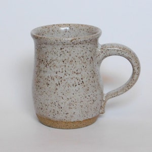 Speckled White Stoneware Mug