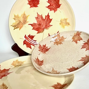 Assiette feuille d'érable