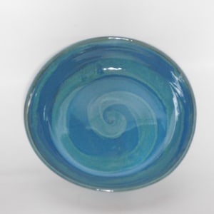 Stoneware Pie Plate Blue Swirl or Brown