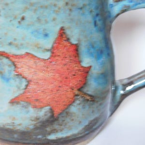 Blue Mug Red Maple Leaf image 9