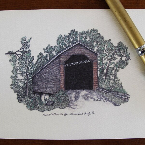 Bridge Note Card Etsy