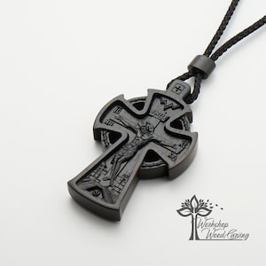 Wood Cross from Gabon Ebony Jewelry Christian Gift