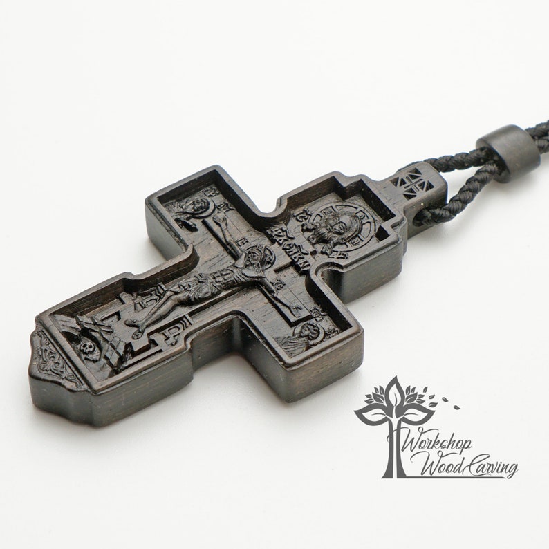 Orthodox Wood Cross Necklace Handmade wooden cross Christian Etsy