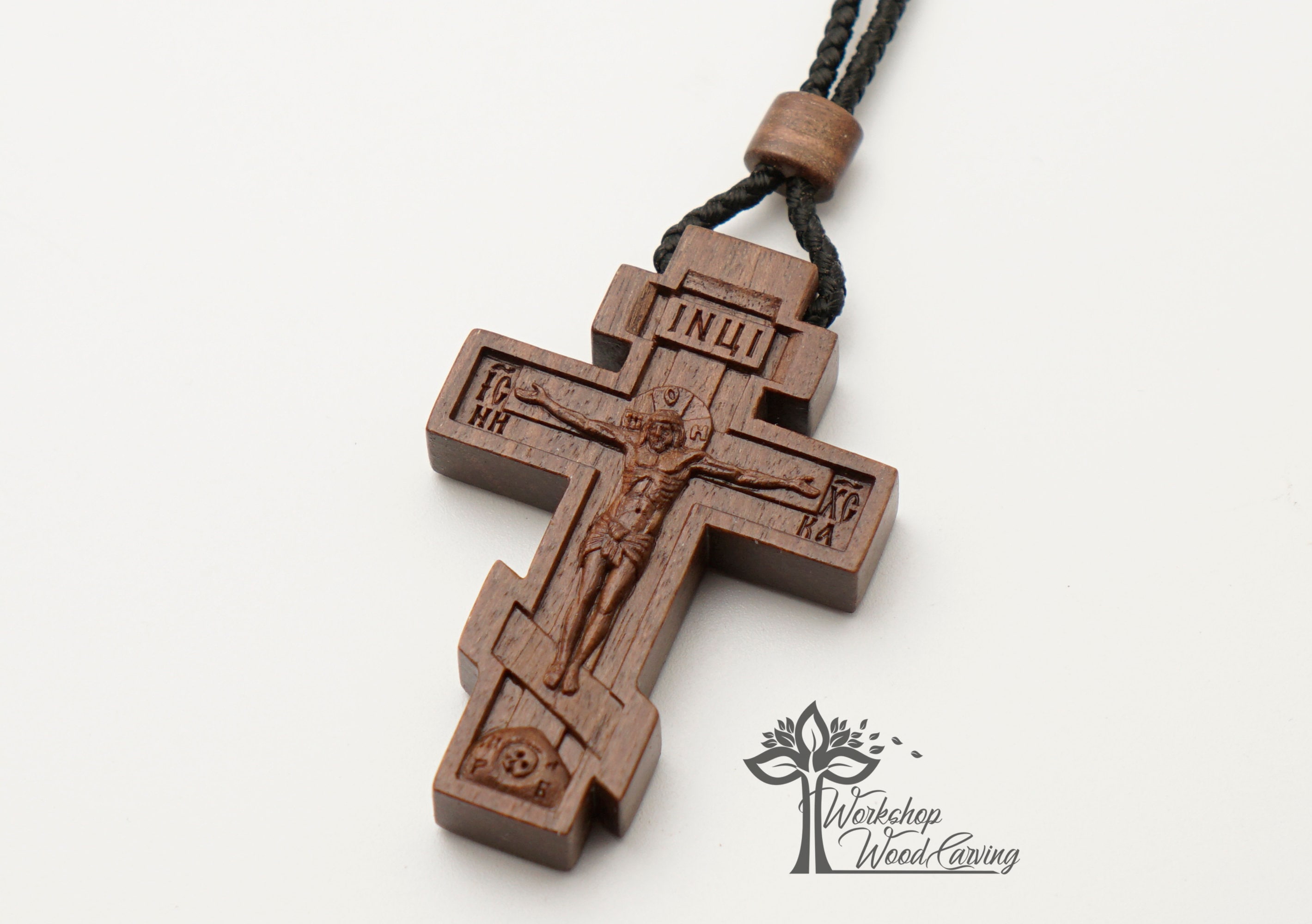 Wooden cross pendant of Saint Benoît and small box