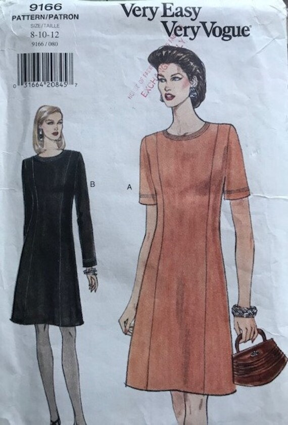 Vintage Vogue Dress Pattern 9166 Etsy UK