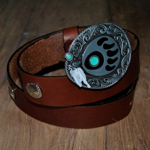 Leather belt handmade. belt