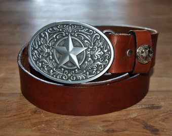 Leather belt handmade. belt