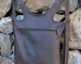 Leather Back Pack Purse |Handmade Leather Handbag  |  Leather Computer Back Pack backpack leather