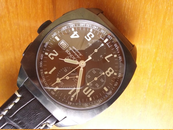 Kronos Montjuic Automatic Chronograph Limited Edition Wristwatch Etsy UK