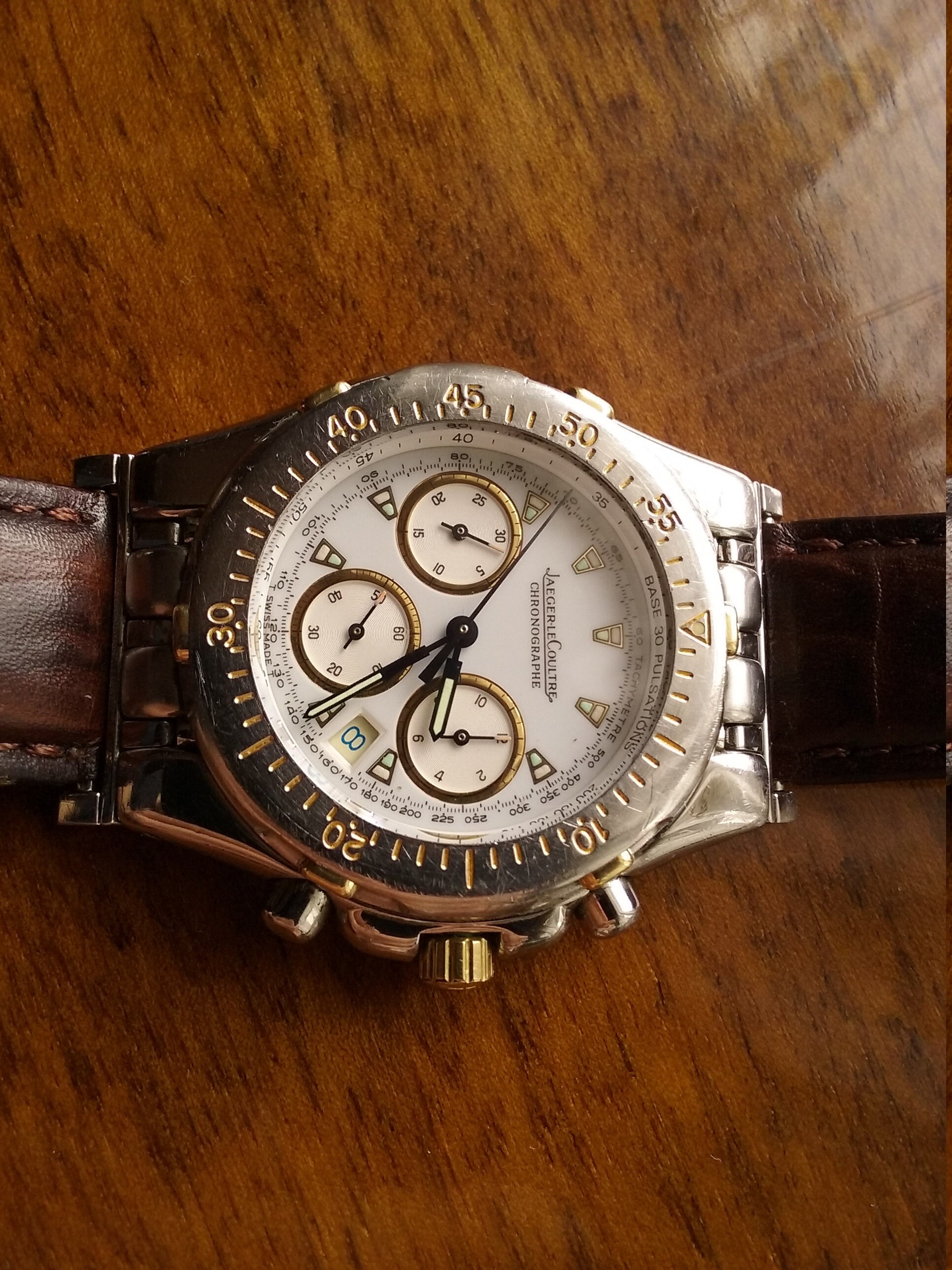 Jaeger Lecoultre Kryos Steel and Gold Chronograph Etsy UK