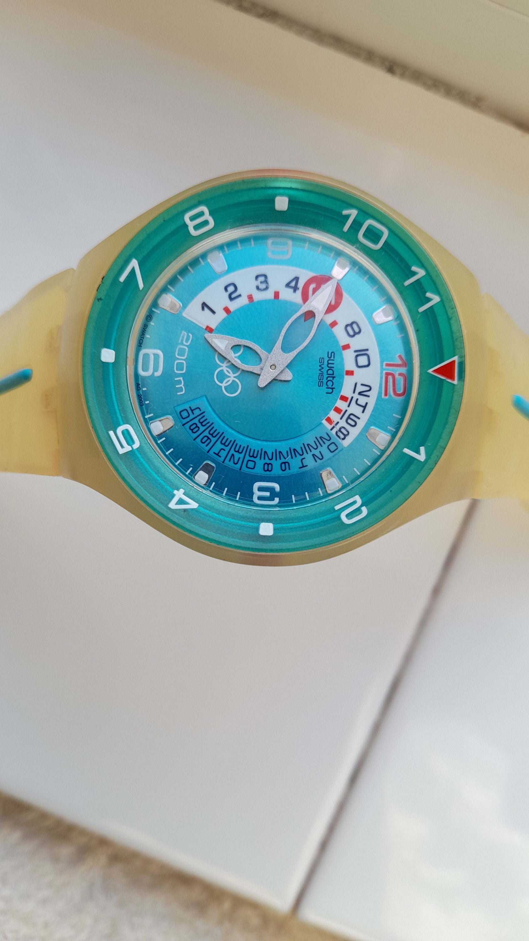 SWATCH Olympic公式　Fun Scuba　RareVintage Swatch Squid Bubbles Olympic Special 2004 Scuba Working
