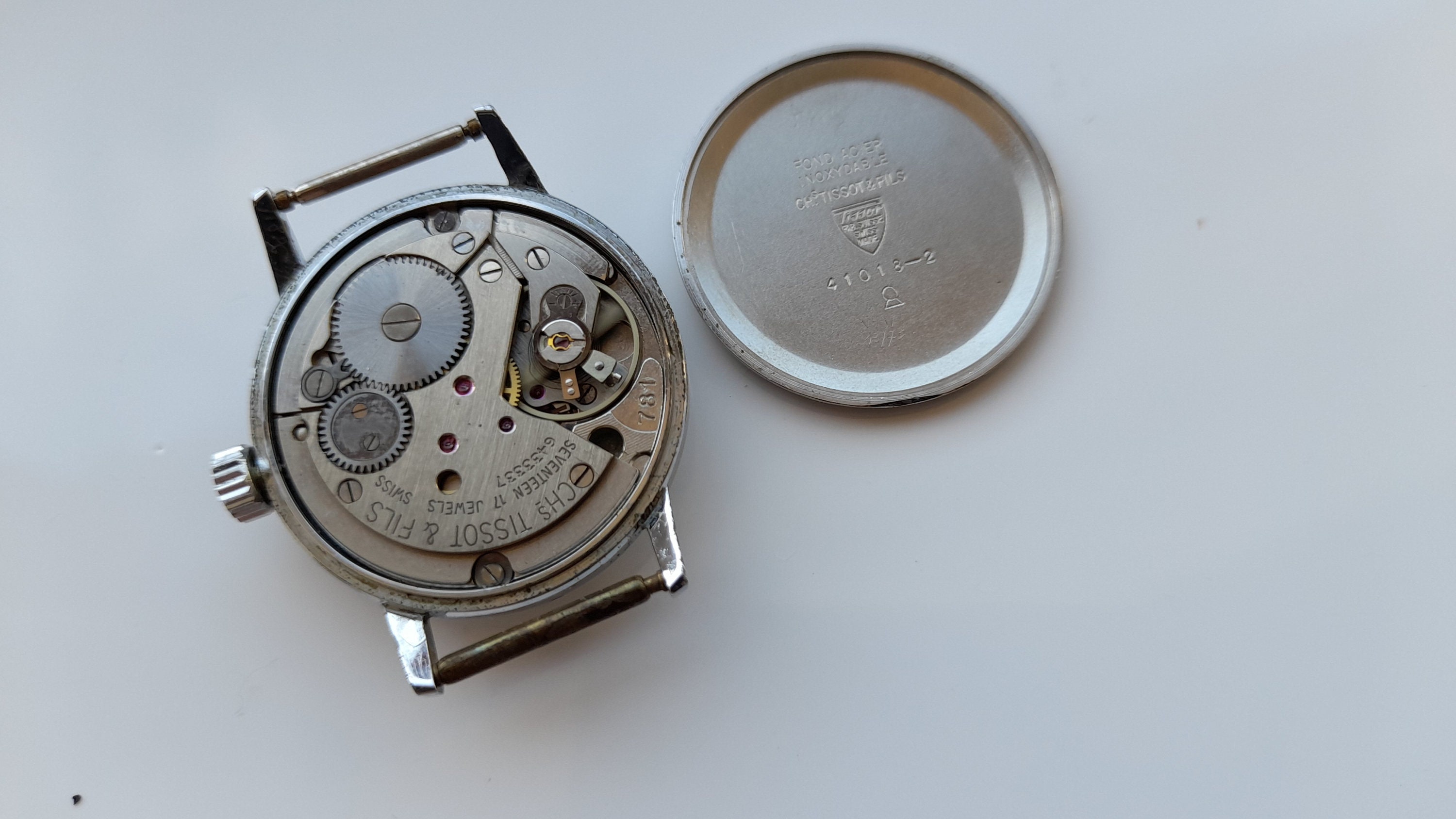 Ladies Tissot Stainless Steel Manual Wind Watch working Vintage Mid-Century Tissot Ladies Watch in 14k White Gold  main image 4