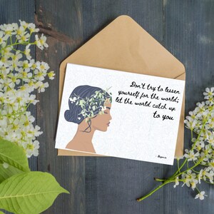 Wenskaart - Beyoncé Quote - Blank Inside