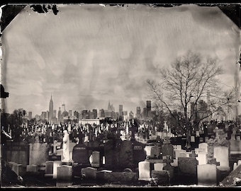 Wet Plate Collodion Photography -Woodside NY- Cityscape - Fine Art Print - Signed Print - Wall Art - 11x14 Print
