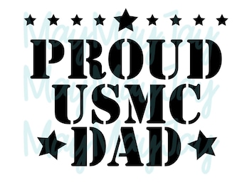 Marine Dad Svg Etsy