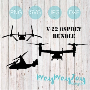 V-22 Osprey Silhouette Bundle- svg png dxf jpg Files