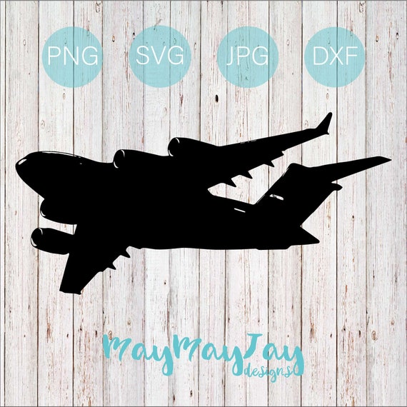 C-17 Globemaster Side View Silhouette Svg Png Dxf Jpg Files | Etsy