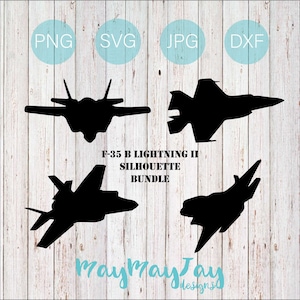 F-35B Lightning II Silhouette Bundle - Svg Png dxf jpg Dateien