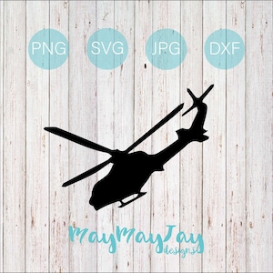 UH-1Y Huey Silhouette 3- svg png dxf jpg Arquivos