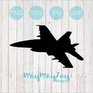 F/A-18 Super Hornet Silhouette 3- svg png dxf jpg Dateien