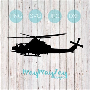 AH-1Z Viper Silhouette - Seitenansicht - Svg Png dxf jpg Dateien