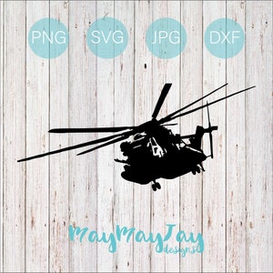 CH-53E Hubschrauber SIlhouette 3- Svg png dxf jpg Dateien