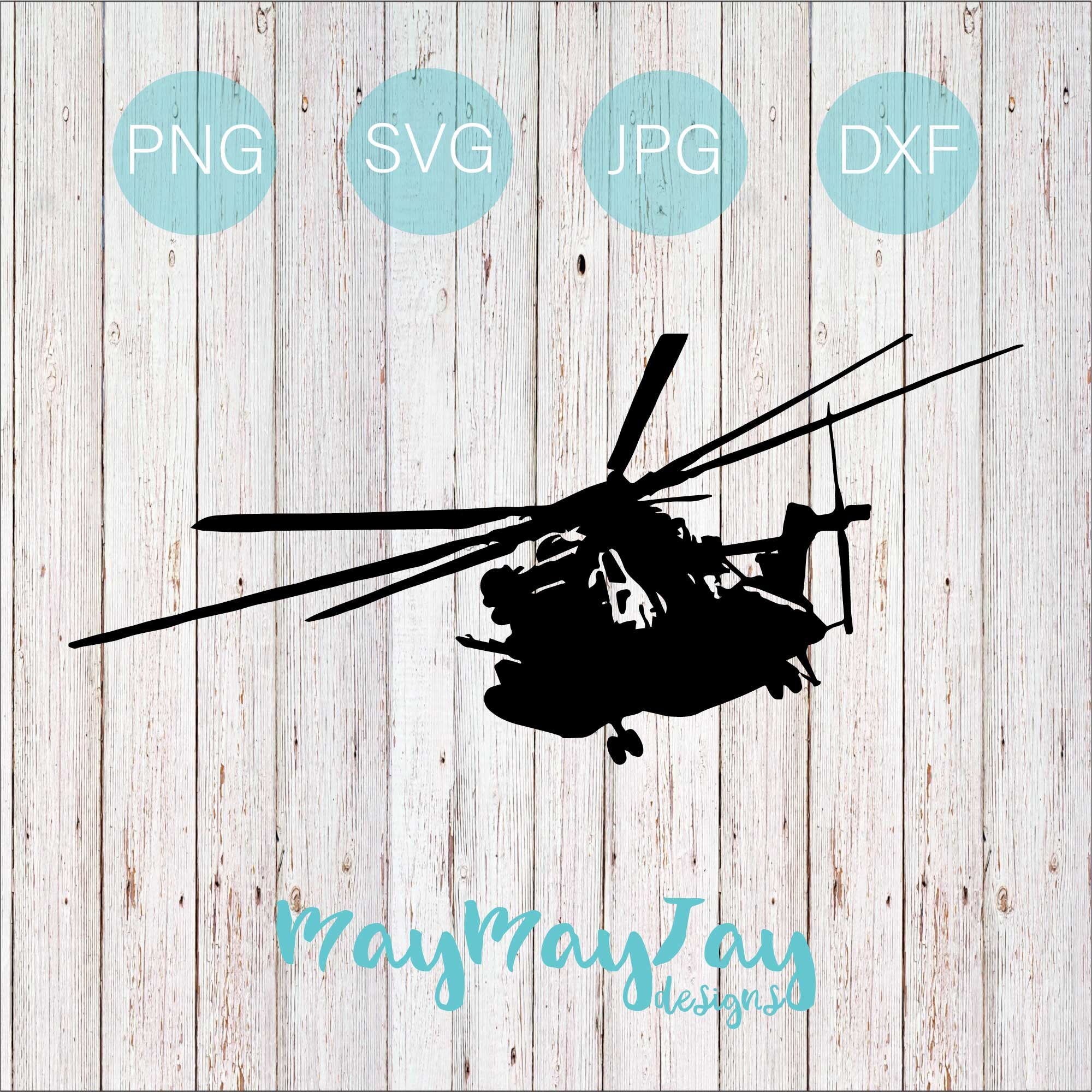 CH-53E Helicopter Silhouette 3- Svg Png Dxf Jpg Files - Etsy