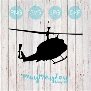 TH-1H Huey- Bottom-Up Silhouette- USAF- svg png dxf jpg Dateien