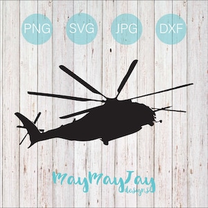 CH-53E Helicopter SIlhouette- svg png dxf jpg Arquivos