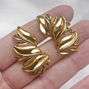 Vintage Earrings Oscar de la Renta Signed Antique Gold Tone Estate Earrings Womans Designer Jewelry - Limited Stock - Never Worn