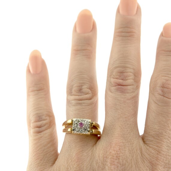 Vintage Women's 1970's Antique Genuine Ruby Ring … - image 4