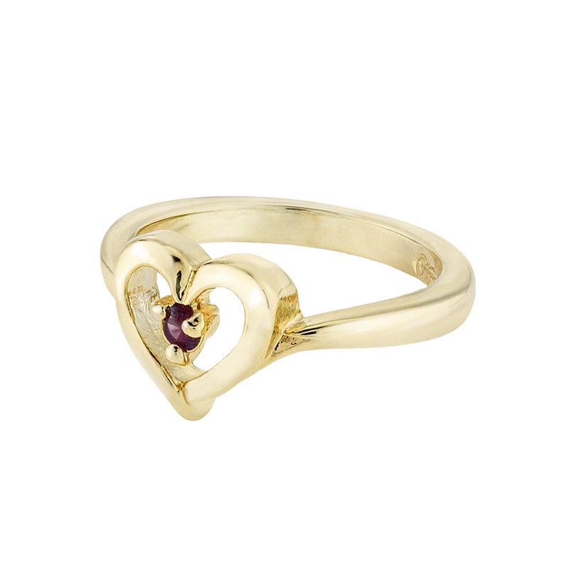 Vintage Ring 1970's Swarovski Amethyst Crystal Heart Ring 18k Gold R897 Limited Stock Never Worn image 5