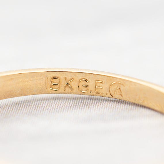 ヴィンテージ 18K ゴールドメッキリング：ピンクトルマリン