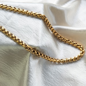 Vintage Oscar De La Renta 24&quot; Inch Matte Gold Plated Chain Women&#39;s Necklace
