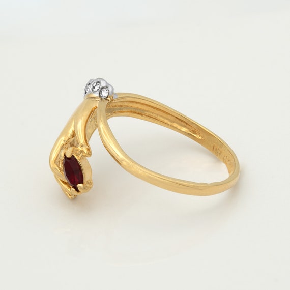 Vintage Ruby Ring: 18k Gold Electroplated, Austri… - image 8