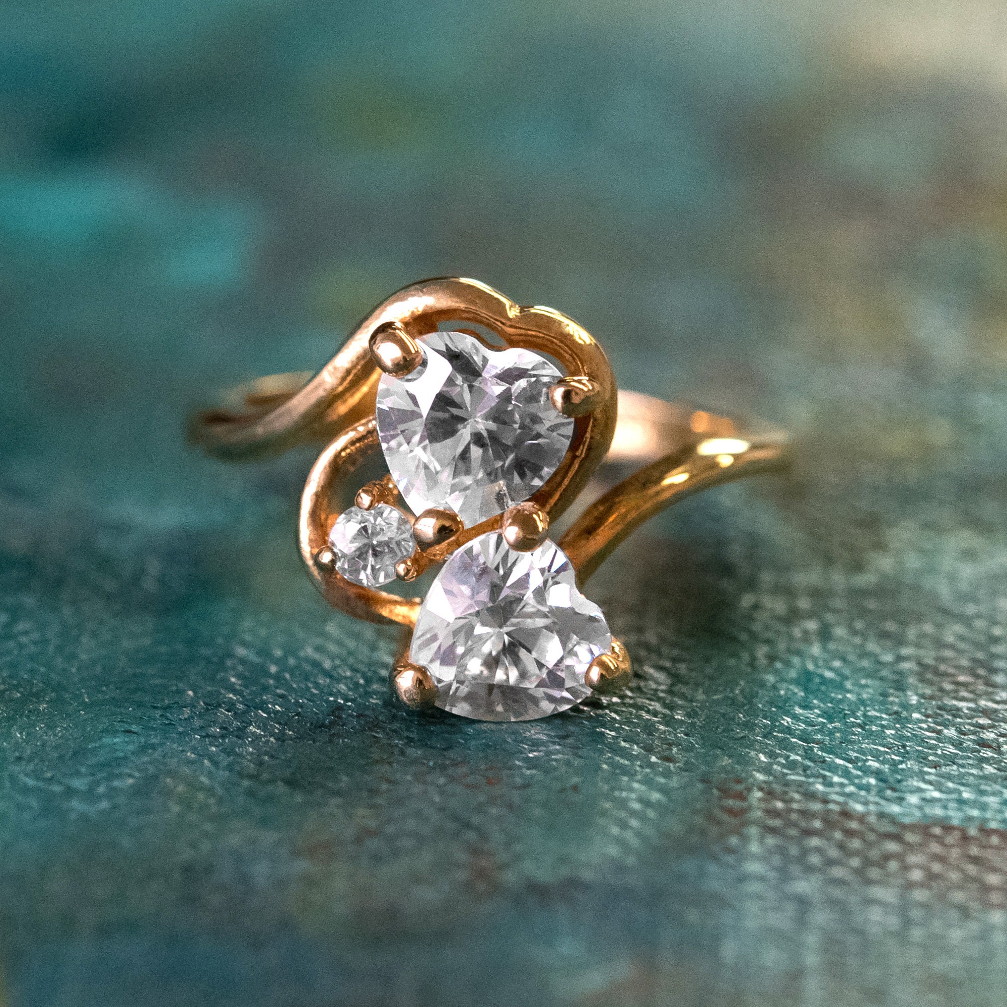 Anello A Graffetta Donna Con Zirconia Cubica: Placcato Oro 14k, Minimalista E Regolabile (Misura 6-8 USA)