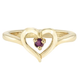 Vintage Ring 1970's Swarovski Amethyst Crystal Heart Ring 18k Gold R897 Limited Stock Never Worn image 3