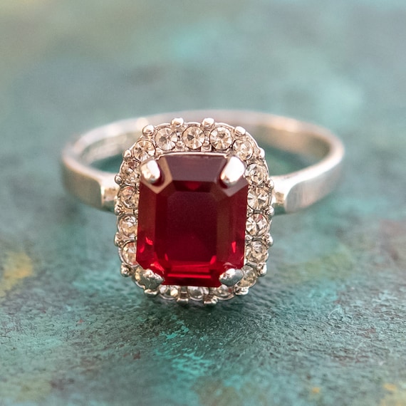 Swarovski ruby ring deals