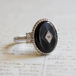 70s Black Onyx Ring - Etsy