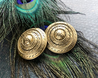 ◆VINTAGE HOLLYWOOD◆ Color Clip Earrings VH239OEA006B Vintage-Authentic-Gold-Tone-
