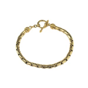 Vintage Oscar De La Renta 7.5" Antiqued Gold Tone Bracelet #OSB-130-G Bracelets Jewelry Handmade Antique Designer for Women