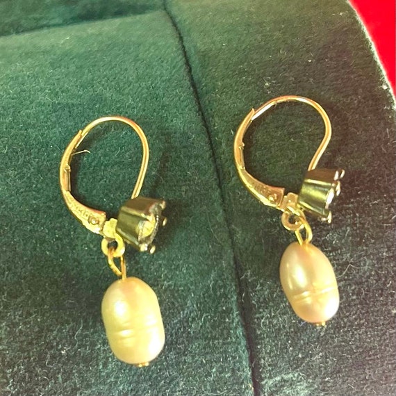 Vintage Earrings Oscar De La Renta 14 kt Gold, Ge… - image 6